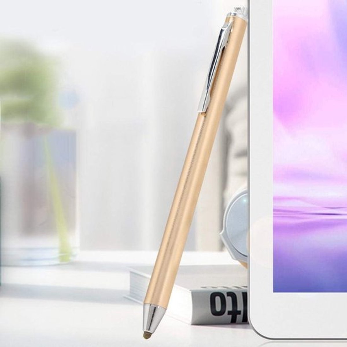 Allecto - Zacht Touchscreen Pen met Goud接触点,精准输入