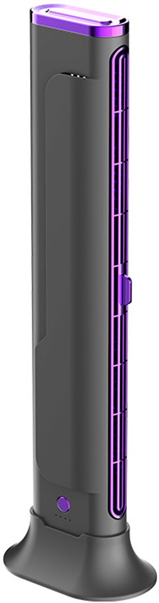 Desktop torenventilator - USB draagbare luchtkoeler - Verticale ventilator zonder bladen - Compacte/ krachtige/ ruimtebesparende staande ventilator zonder bladen - Geschikt voor thuis/kantoor of slaapkamer (paars)