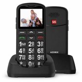 Azorix Senioren Telefoon - 4G - SOS-Functie - Senioren Telefoon Grote Toetsen Met Kleur - Senioren Mobiele Telefoon - Senioren GSM - Oplaadstation - Handsfree bellen - Simlockvrij