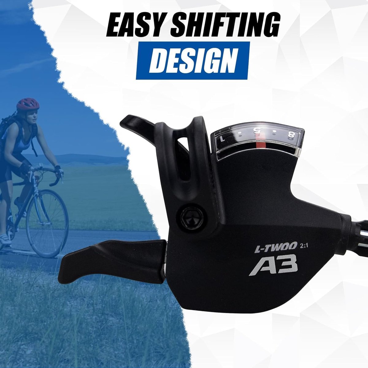 Versnellingshendel set 3 x 6/7/8 versnellingen - MTB en trekking fiets - eenvoudige installatie - soepel schakelen - ShopVlot