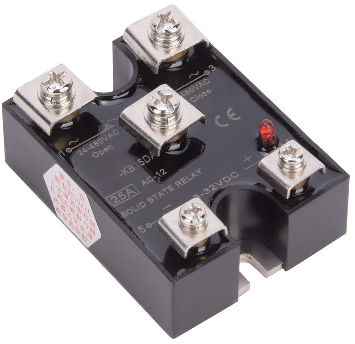 Solid State Relais 25 A, Enkel Fase 1NO1NC, AC Gecontroleerd, Schokbestendig en Betrouwbaar voor Diverse Toepassingen