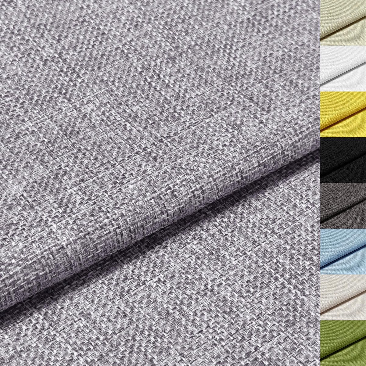 Meubelstof Lichtgrijs 250 x 148 cm - Linnenlook Stof - Slijtvaste Structuurstof - Ideaal voor Bekleden - ShopVlot