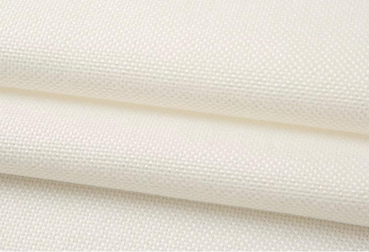 Linnen stof 200 cm x 150 cm - wit - decoratieve stof - ideaal voor meubels en gordijnen - ShopVlot