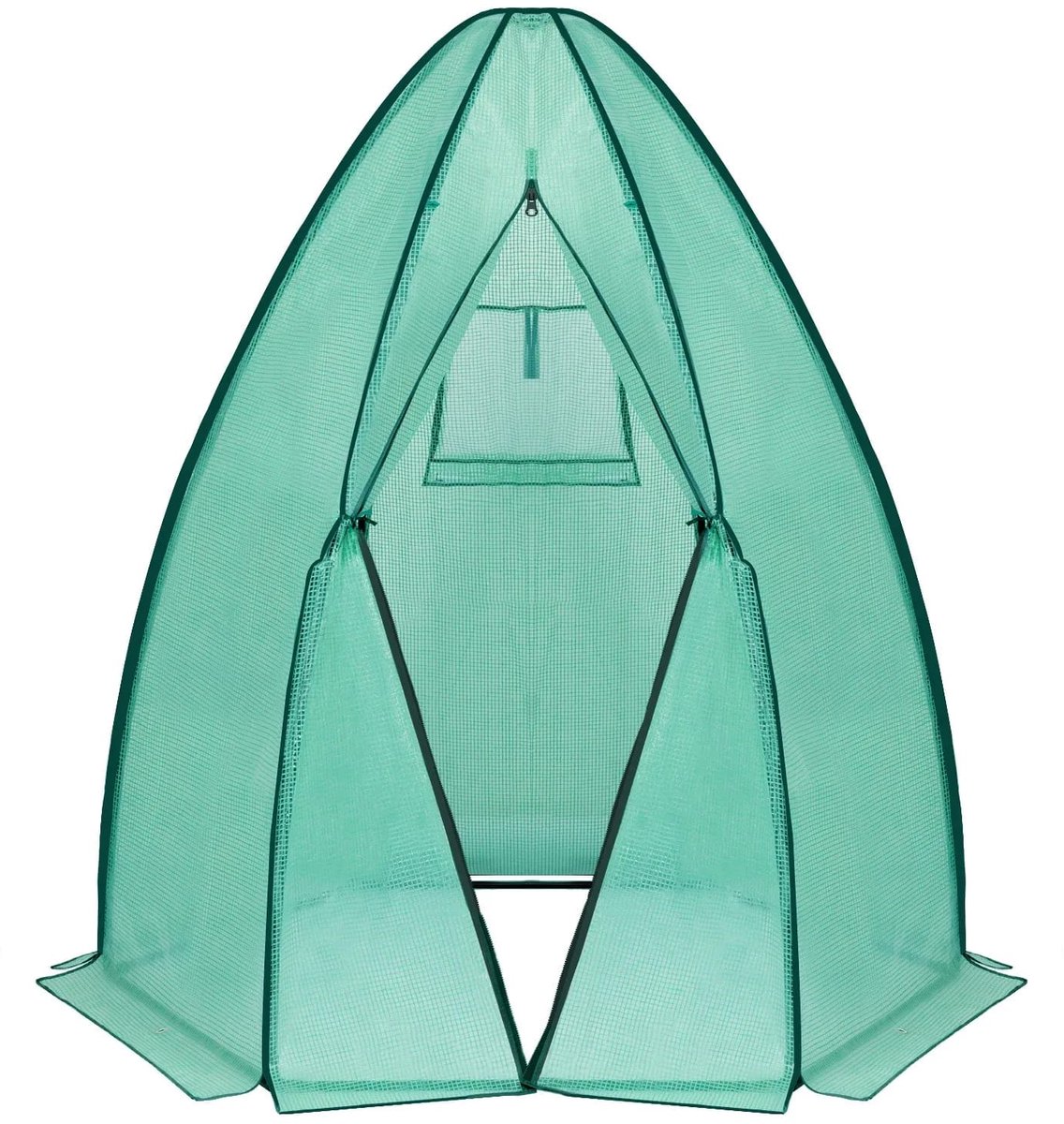 Tuinkas Wit - Beschermend foliehuis, UV-bestendig - Planten tegen vorst, wind en insecten - B 69 x D 49 x H 158 cm - Groen