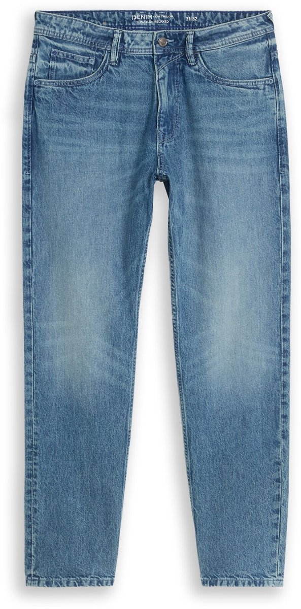 Tom Tailor Denim - TTWAYLEN RELAXED-jeans - Maat 36/36 - mid stone wash denim