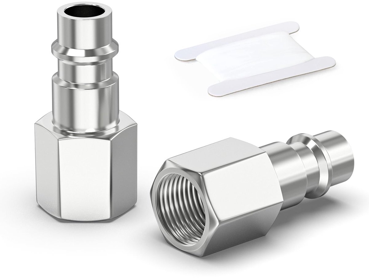 Luchtlijn koppelingen 1/4 Inch - BSP vrouwelijke draad - 2 stuks - voor luchtcompressor - ShopVlot