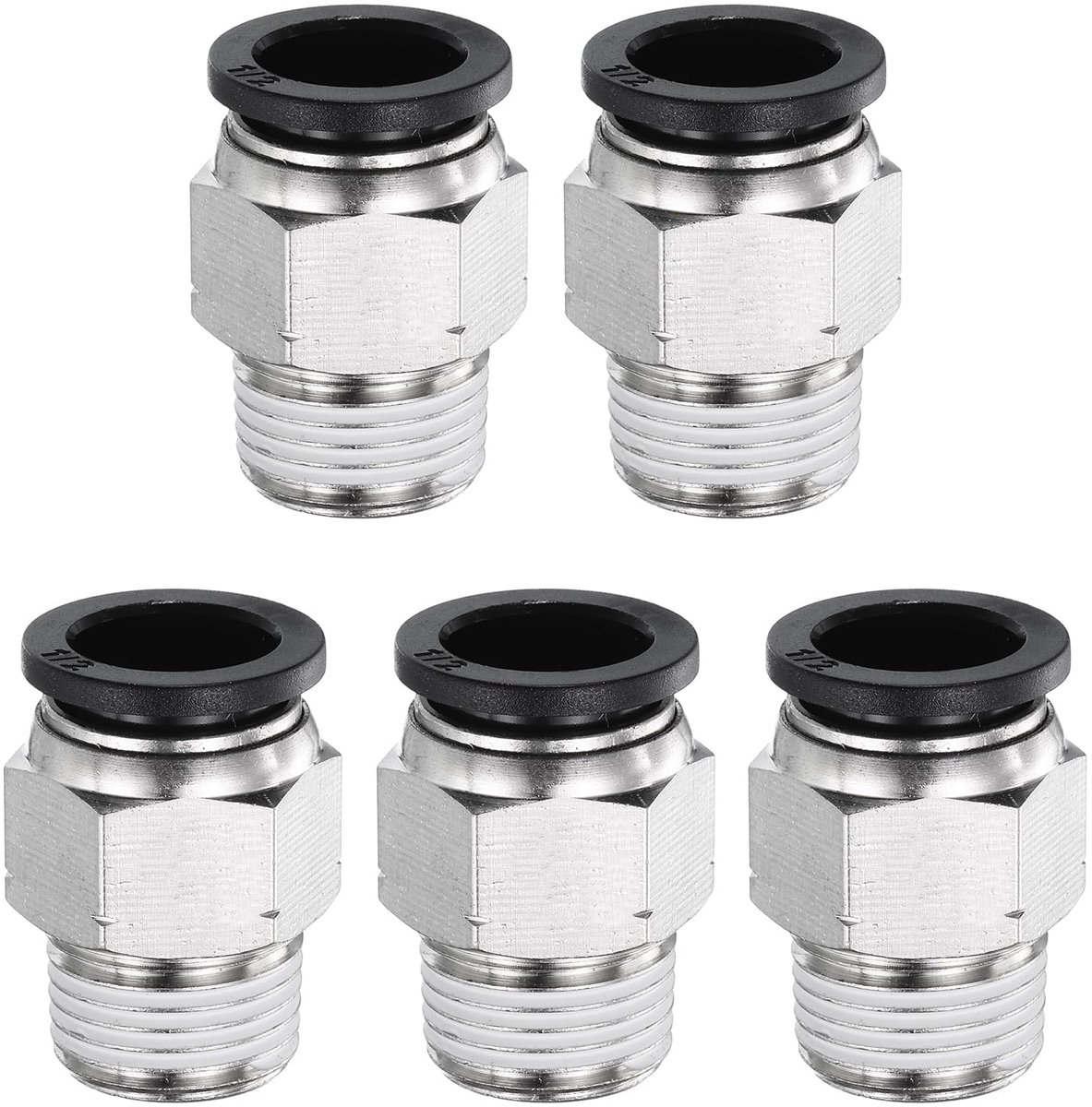 Duwfittingen 1/2" Buis OD x 3/8" NPT - Messing Koppeling - Snelkoppeling voor Luchtremsysteem - ShopVlot