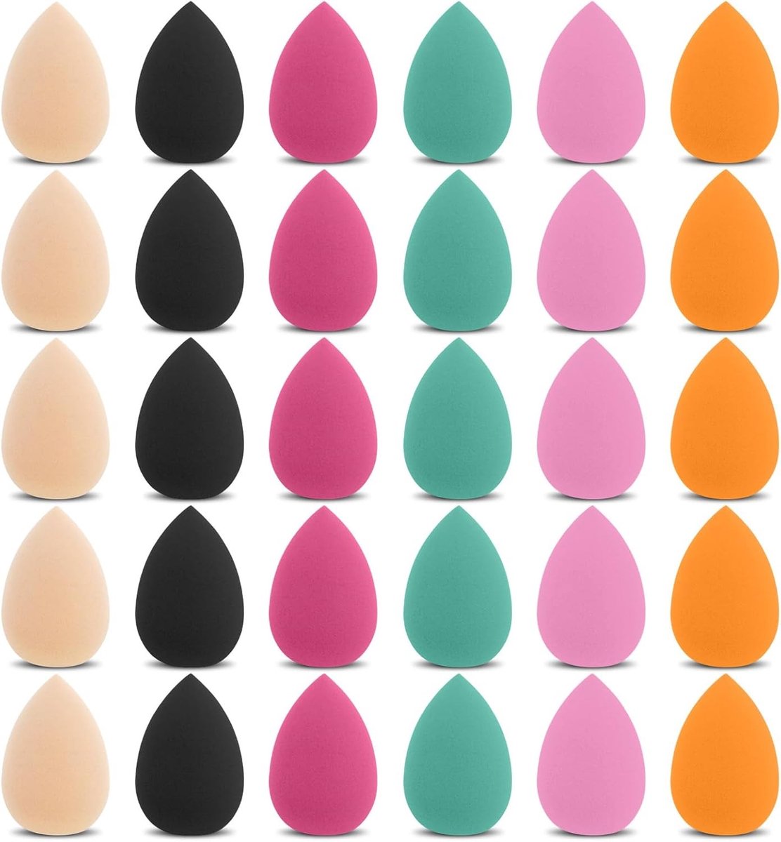 Mini-make-upsponsjes voor foundation, 30 stuks, perfect voor precisie en blending, make-up accessoires