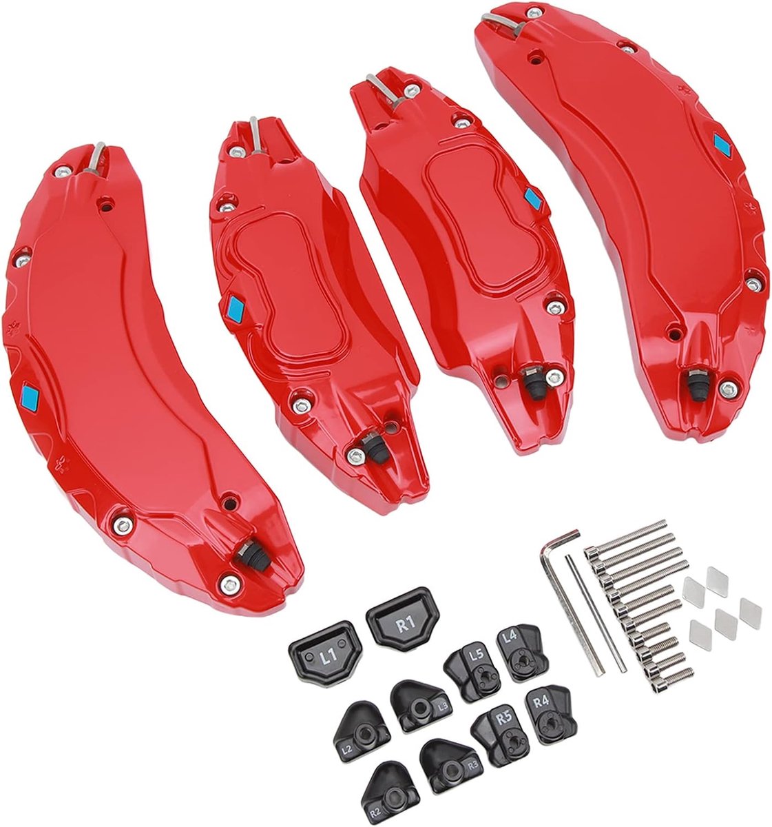 Car Caliper Cover Aluminum Alloy Red Disc Brake Caliper Protector for 18in 19in Wheels Hub - ShopVlot