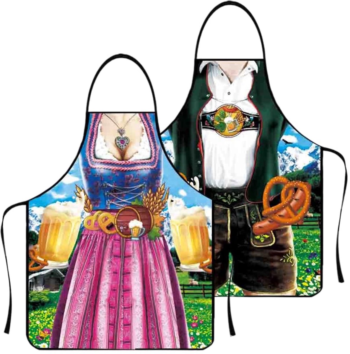 Schorten set voor koken - verstelbaar - leuke design - ideaal voor feesten - ShopVlot