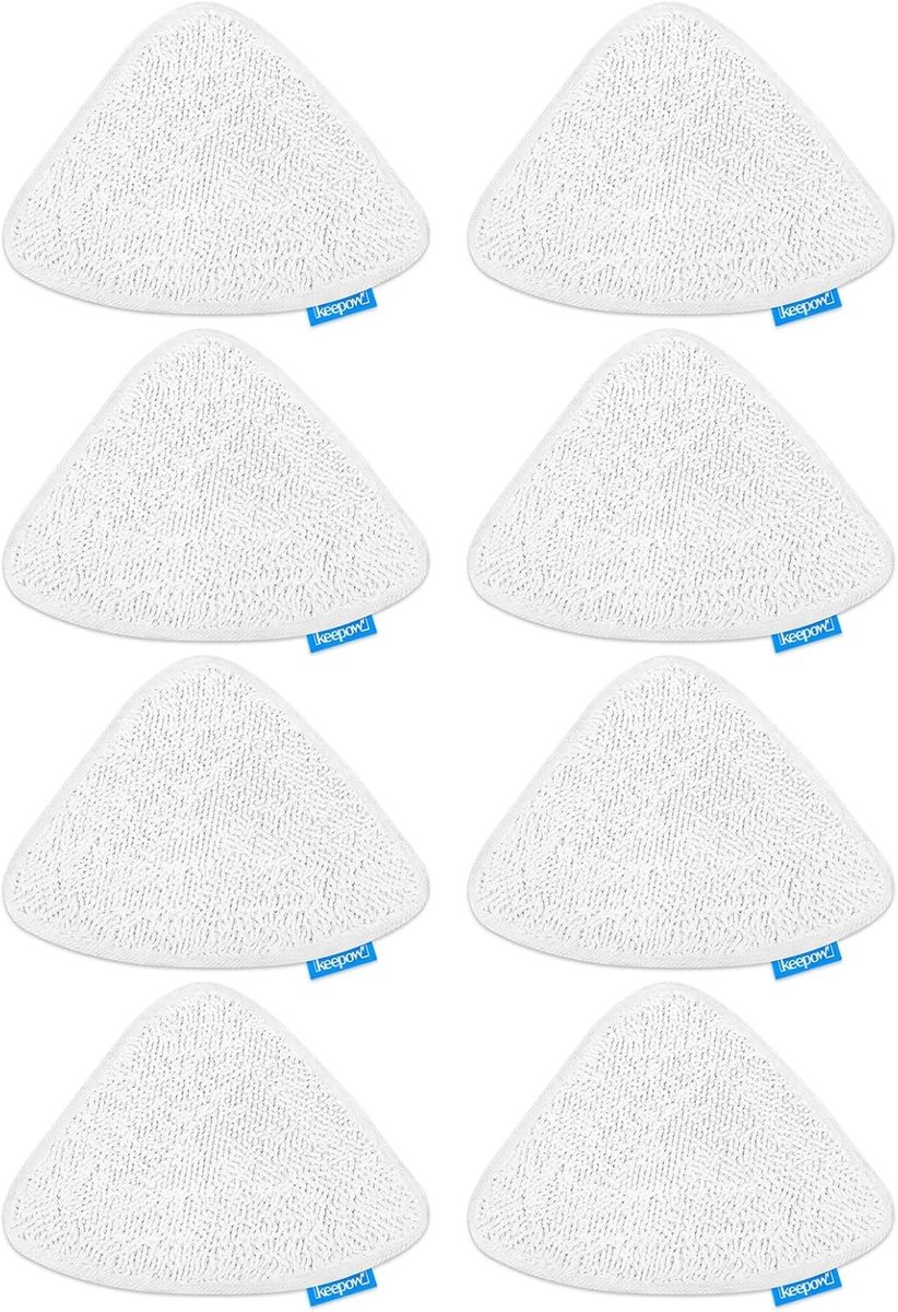 Pack van 8 Wasbare Microvezeldoeken voor Stoomreinigers, Geschikt voor Vloerreiniging en Hygiënisch Schoonmaken van Diverse Vloertypes