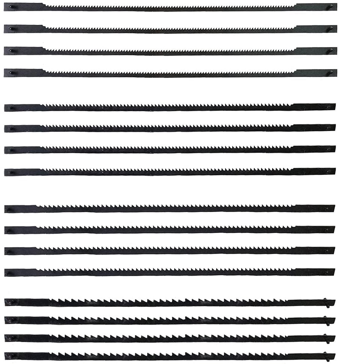 Figuurzaagbladen 130 mm - 16 stuks met spiraaltanden - 10/15/18/24 tanden - ideaal voor hout en kunststof - ShopVlot