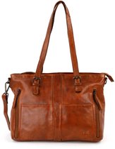 Sac Design en cuir motif ours - Cognac