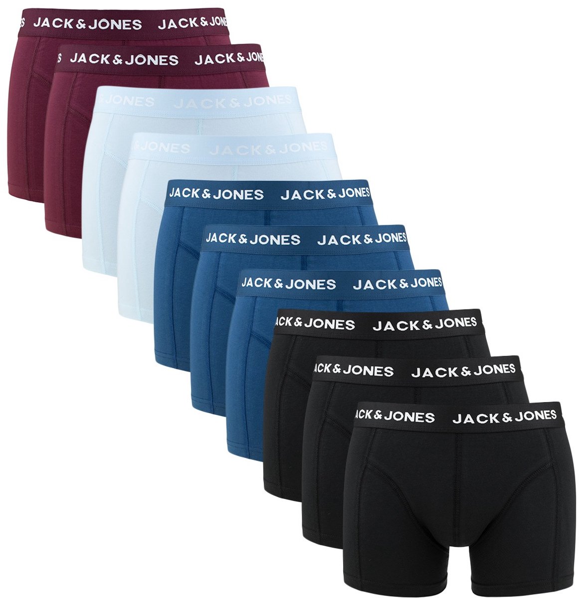 JACK&JONES - JACJOTA SOLID TRUNKS 10 PACK Heren Onderbroek
