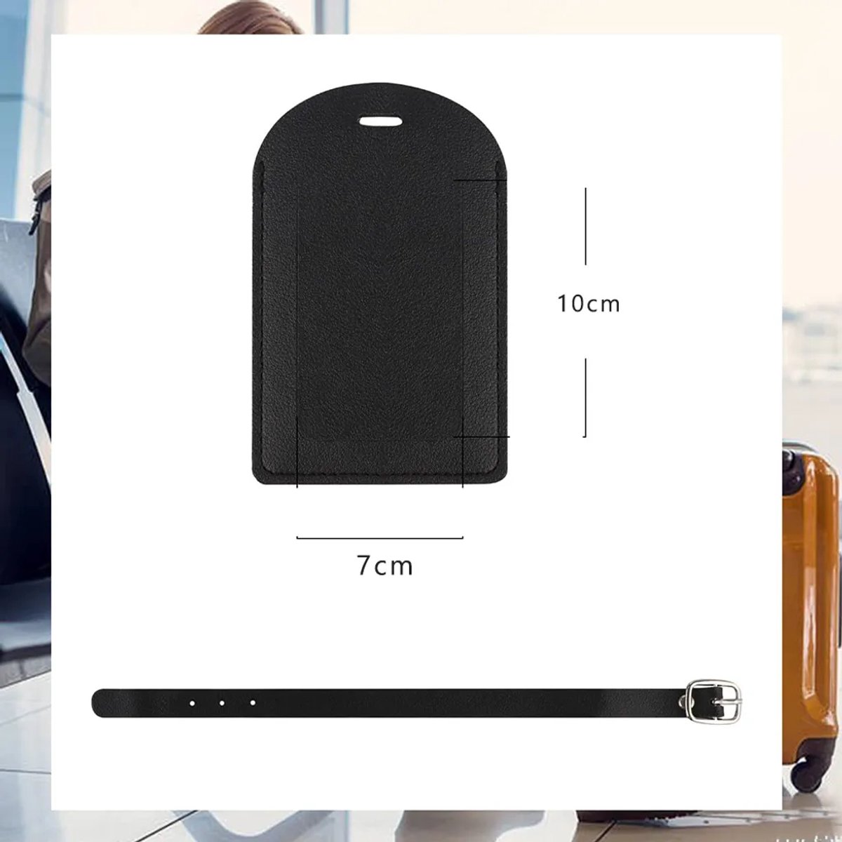 Vijf bagagelabels Geschikt voor adreslabels, gemaakt van imitatieleer. Deze bagagelabels, naamlabels en reisbagagelabels zijn gemaakt van transparante folie en zijn Geschikt voor thuis, op kantoor, op school en andere locaties.