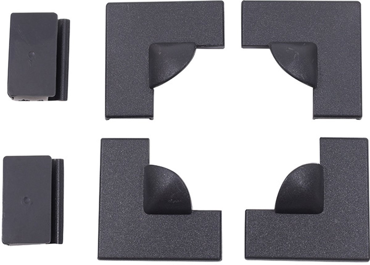 Magnetische accessoirekit voor raamhorhoeken: Inclusief verstevigde hoekclips, handgrepen en 5 robuuste, windbestendige clips voor naadloze reparaties en effectieve bescherming tegen muggen-Grijs