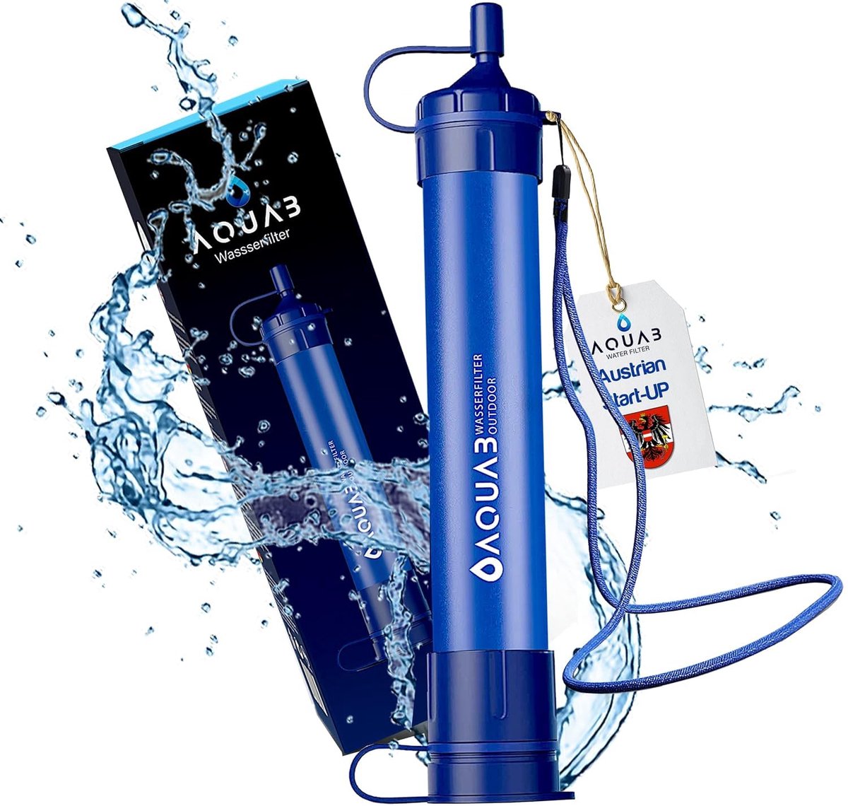 Waterfilter Outdoor Survival 4500L - verwijdert 99,99% bacteriën - filtert virussen en zware metalen - ShopVlot