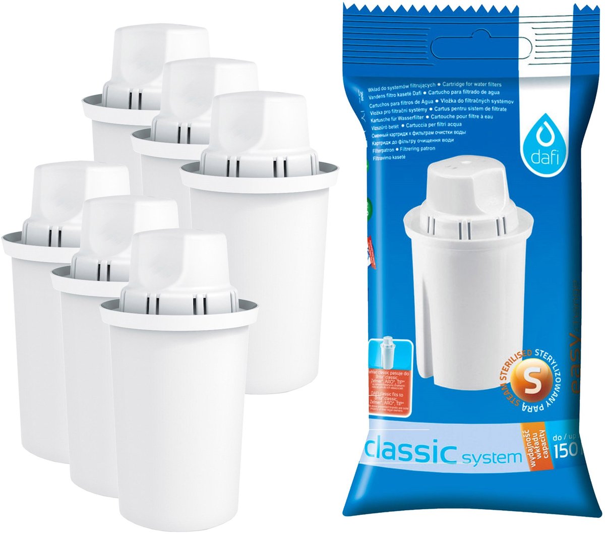 Waterfiltercartridges 150 liter - kunststof - universeel - voor schoon drinkwater - ShopVlot