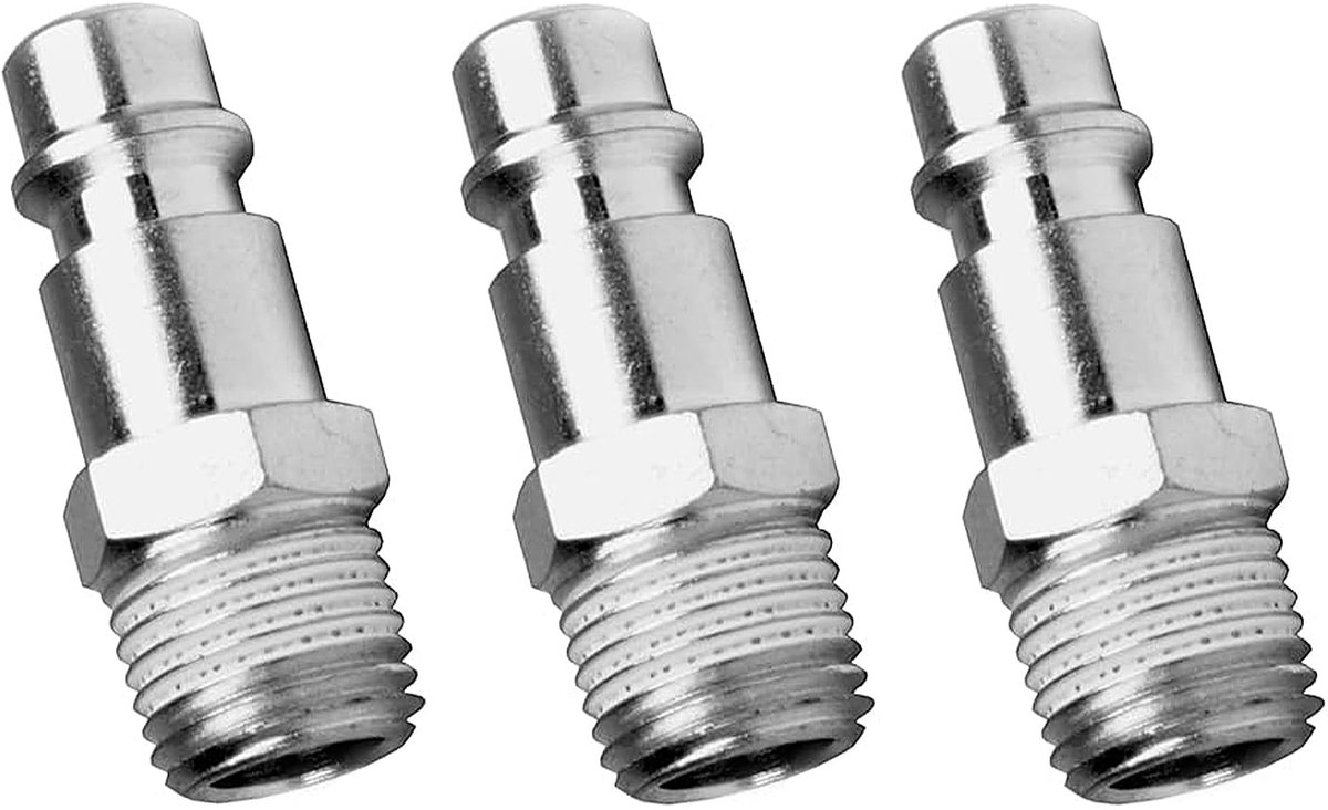 Persluchtverbindingen 1/4 inch - Snelkoppeling set van 3 - Ideaal voor luchtcompressoraccessoires - ShopVlot
