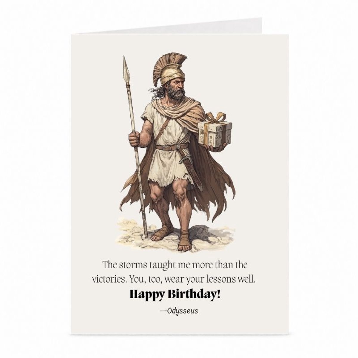 Odysseus - Verjaardagskaart - JustTheCardGuy - A6 met envelop