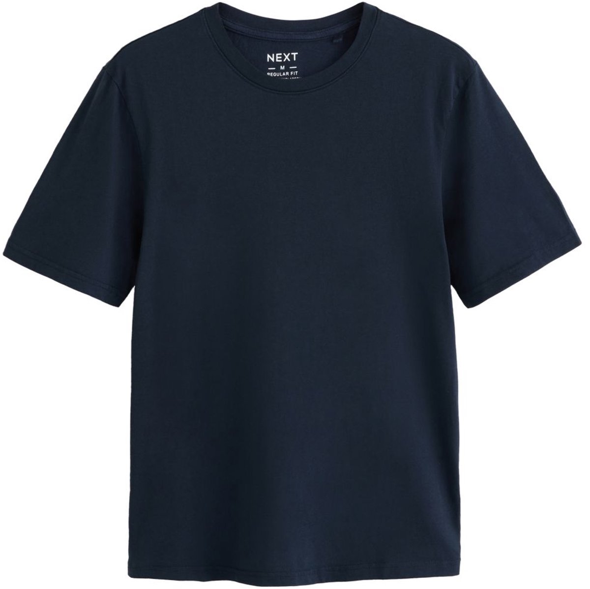 Next - Heren - Onmisbaar katoenen T-shirt met ronde hals en standaard pasvorm - Blauw