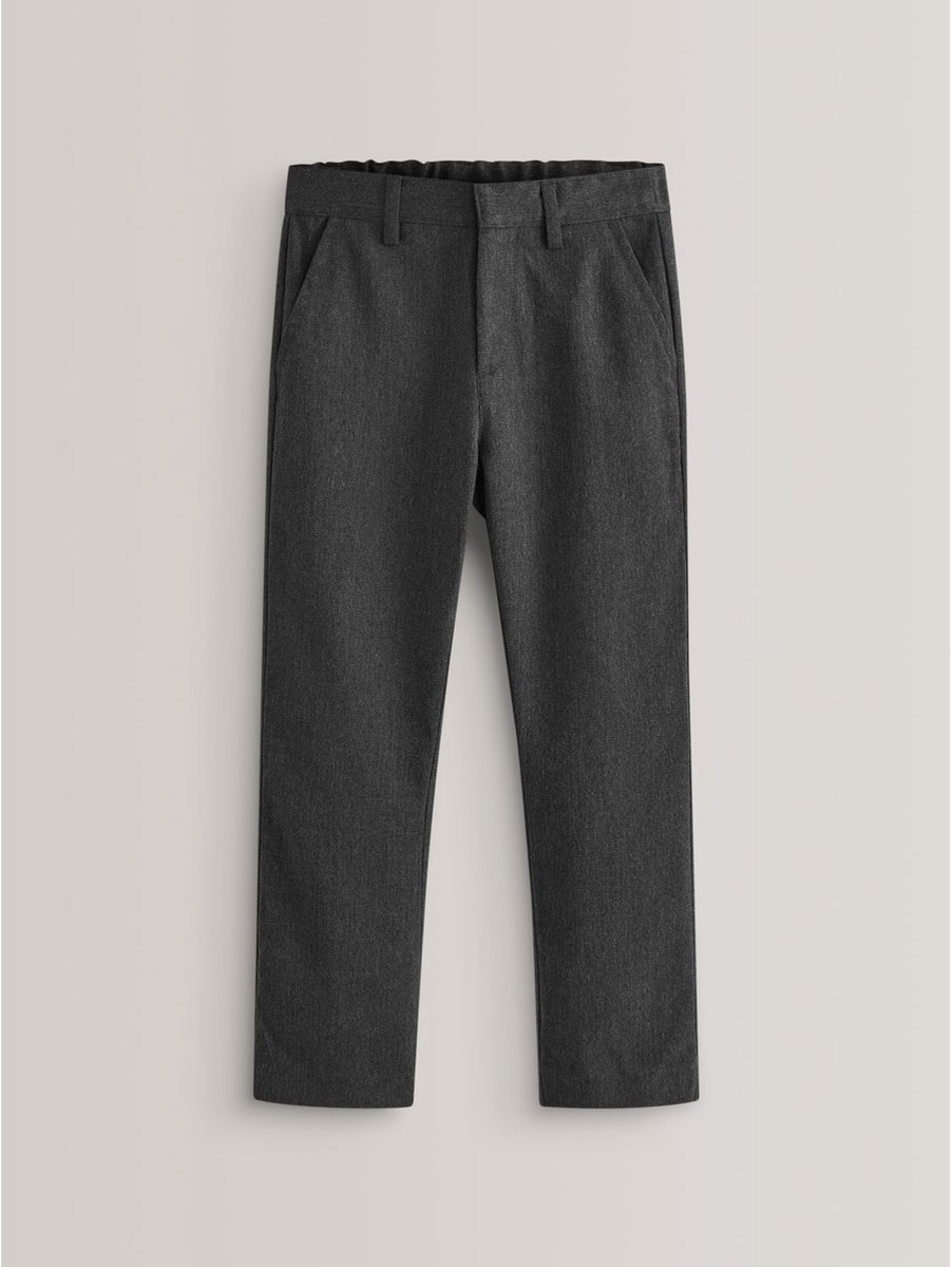 Next - Jongens - Schoolbroek met smalle taille en rechte pijpen - Grijs