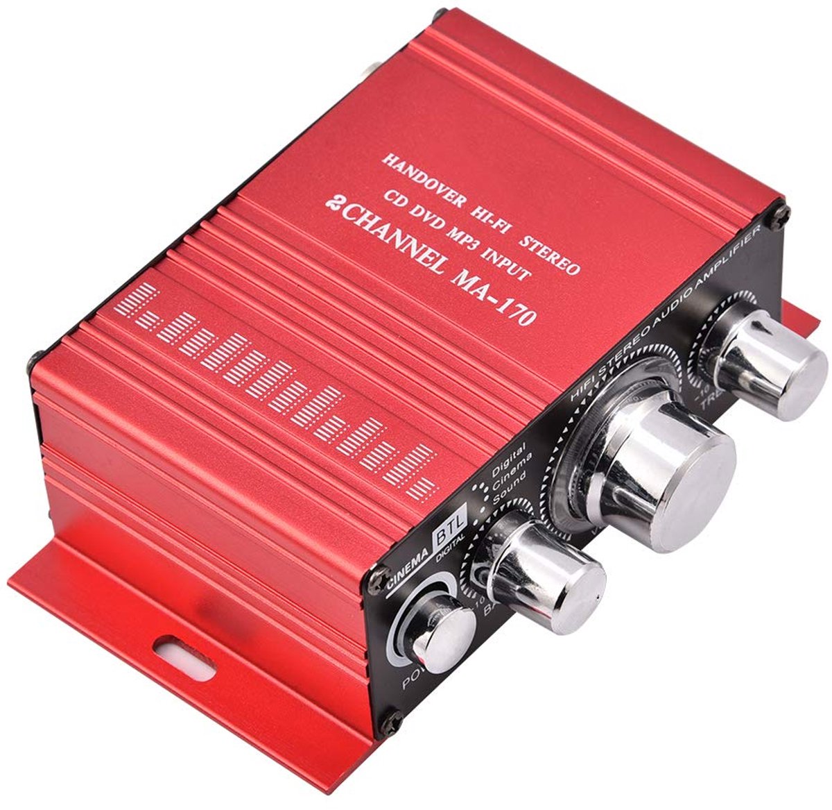 Lazmin Auto HiFi Audio Stereo Versterker, 12 V 2 Kanaals Digitale Audio Versterker Versterker voor Auto - ShopVlot