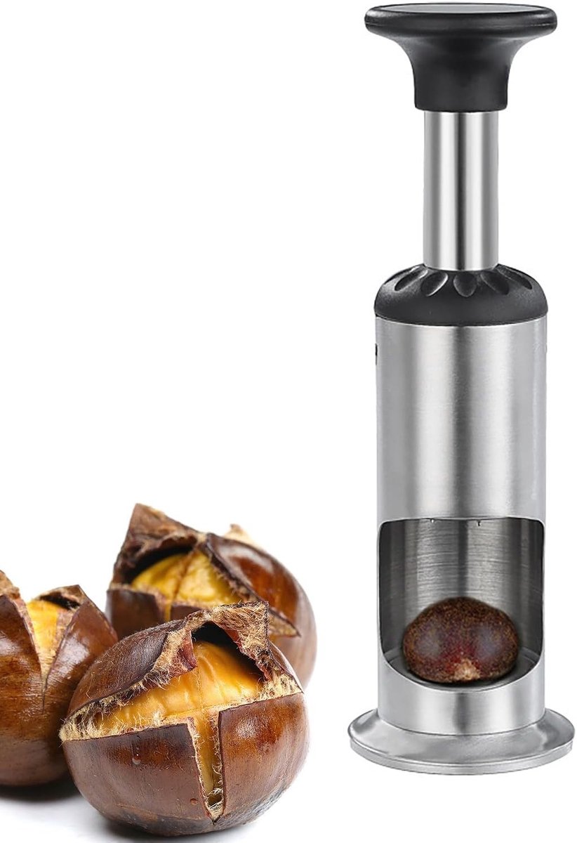 Ergonomische Kastanjeknijper van 304 RVS, Snelle Kastanjeopener en Snijgereedschap voor de Keuken