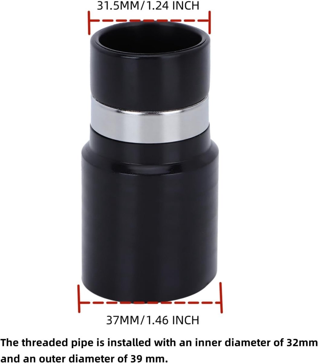 2 Stuks Vacuum Cleaner Slangverbindingen - 32 mm Binnen Diameter - Plastic Aansluitingen voor Stofzuiger Wandverbindingen en Accessoires