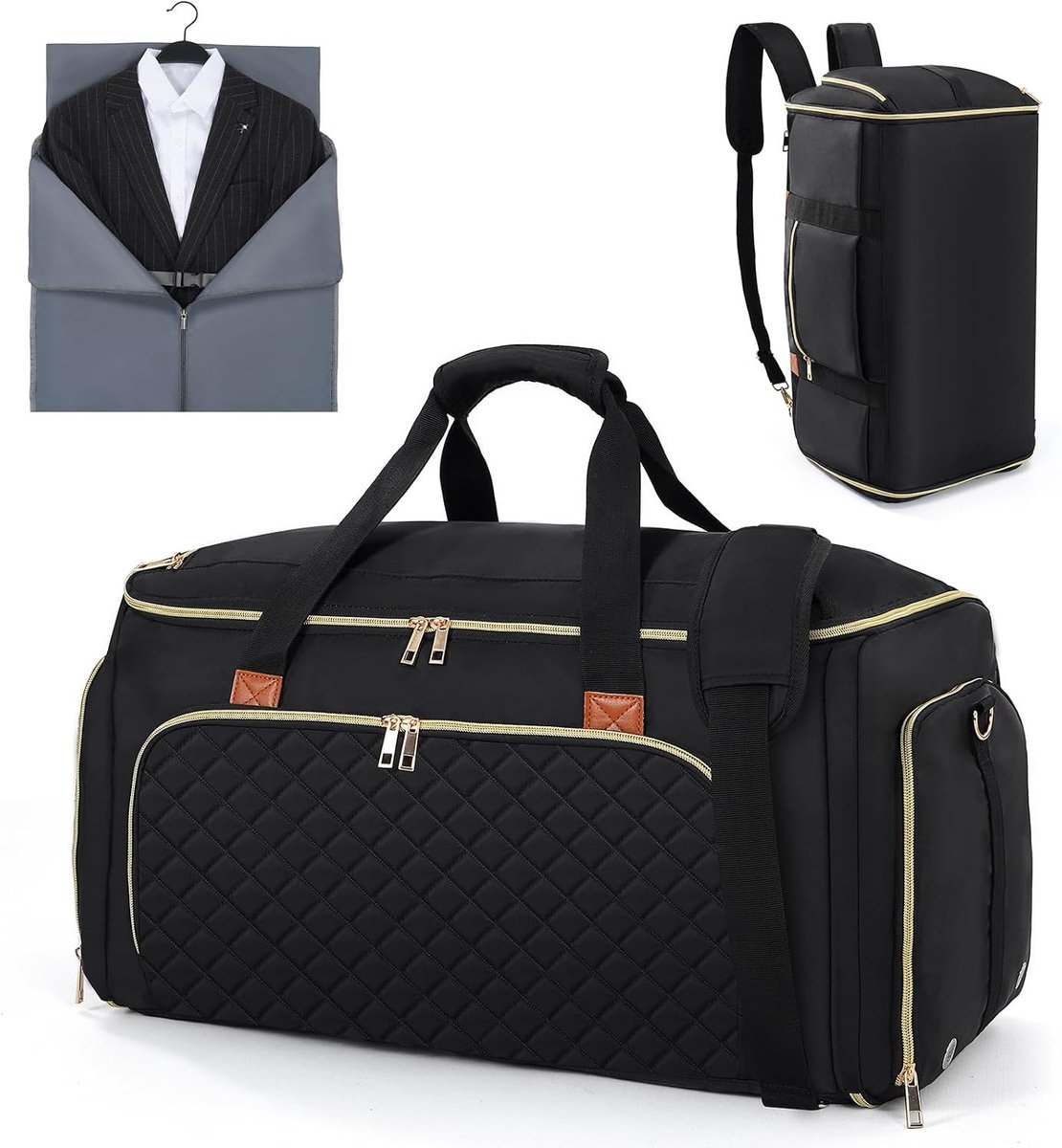Grote Reistas voor Kleding, 2-in-1 Ontwerp, Ruime Opbergtas, Perfect voor Vakanties en Reizen