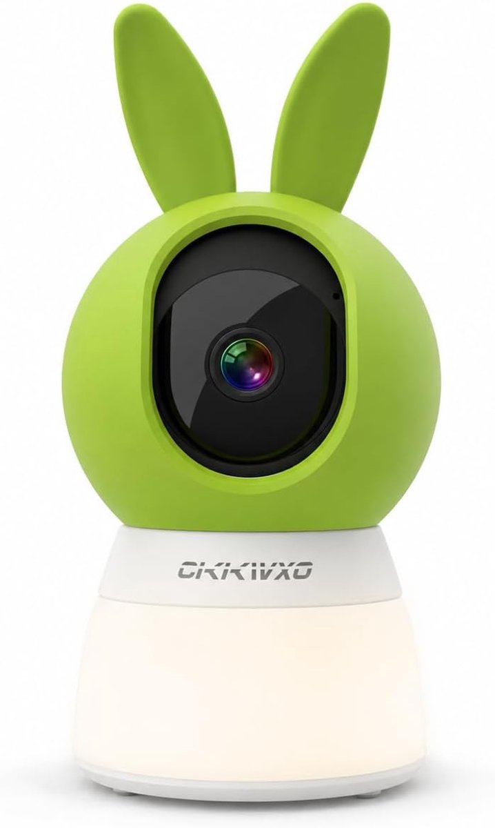 SnelShoppen - Baby Monitor met Beveiligingscamera, Wit, Nachtzicht, 2-Weg Audio, WiFi, Kindermonitoring voor Thuis