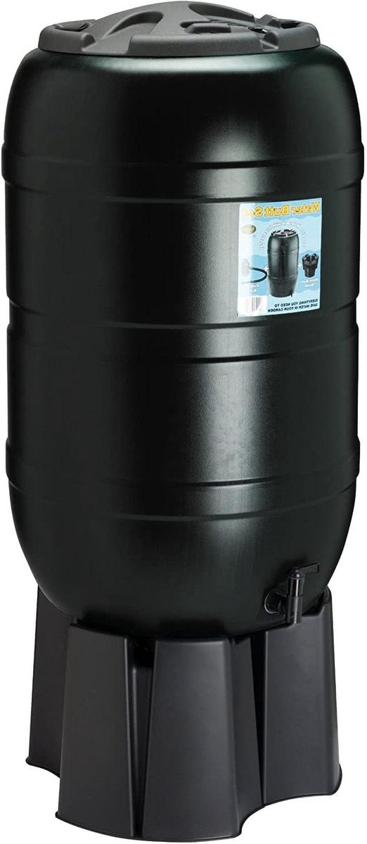 Regenton Set - Water Opslag - Tuin Besproeien - Inclusief Kraan Standaard - 210 Liter - Groen