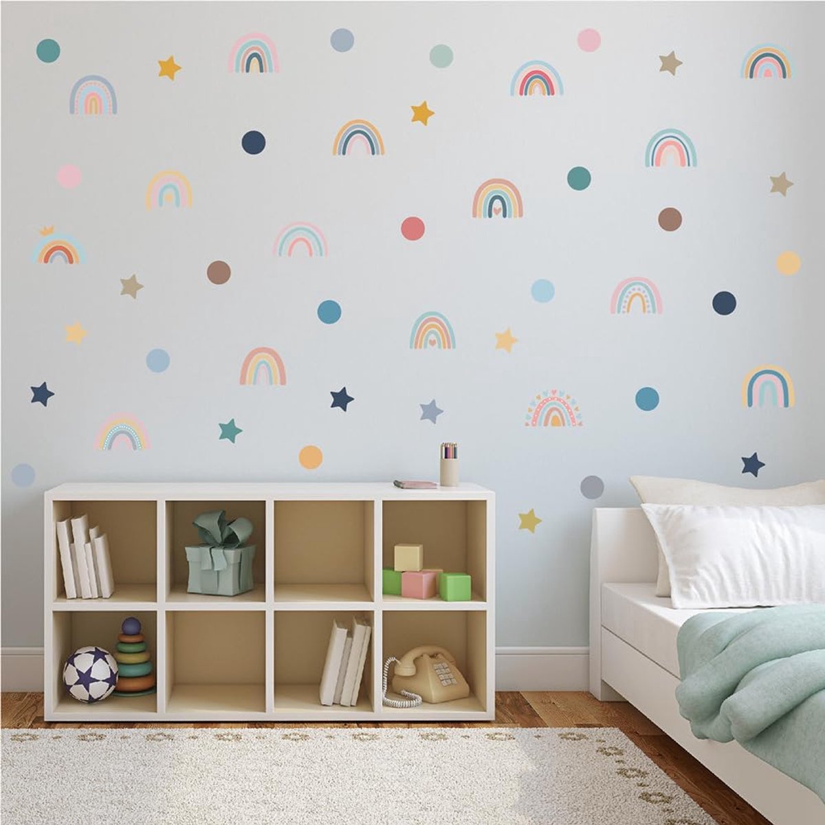 RAVNIX 4-delige set muurstickers kinderkamer meisjes en jongens voor kinderkamer decoratie & foto's, muursticker - ShopVlot