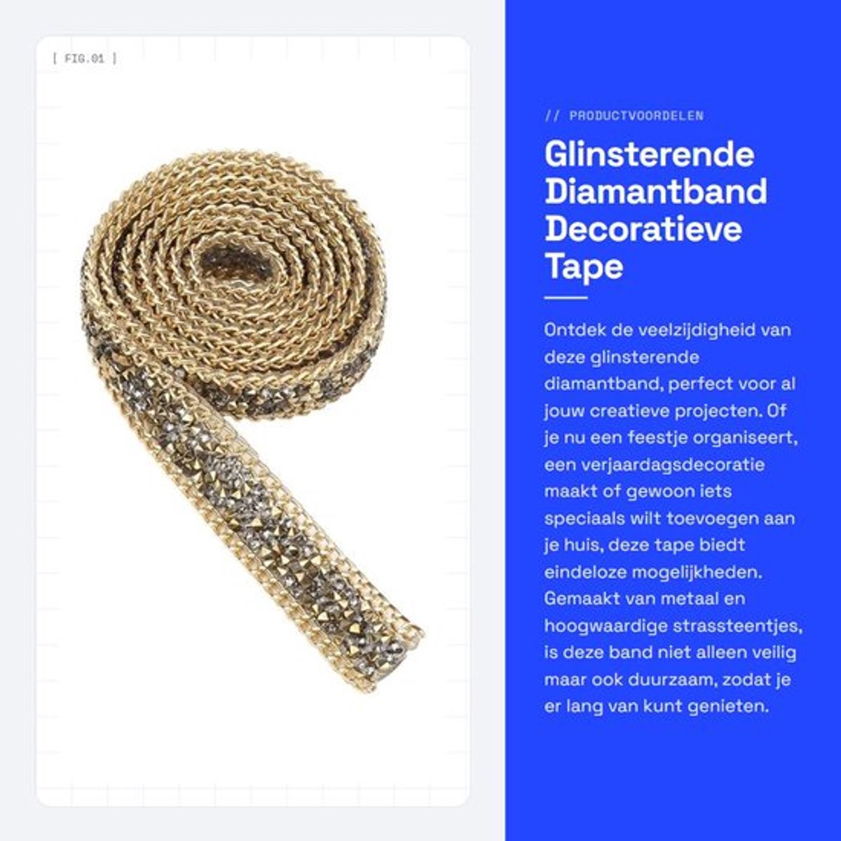Lint Glinsterend - Dubbelpunt Tape - 20mm Breed - 35.8in Lang - 3 Kleuren - Veilig en Duurzaam - Decoratielint