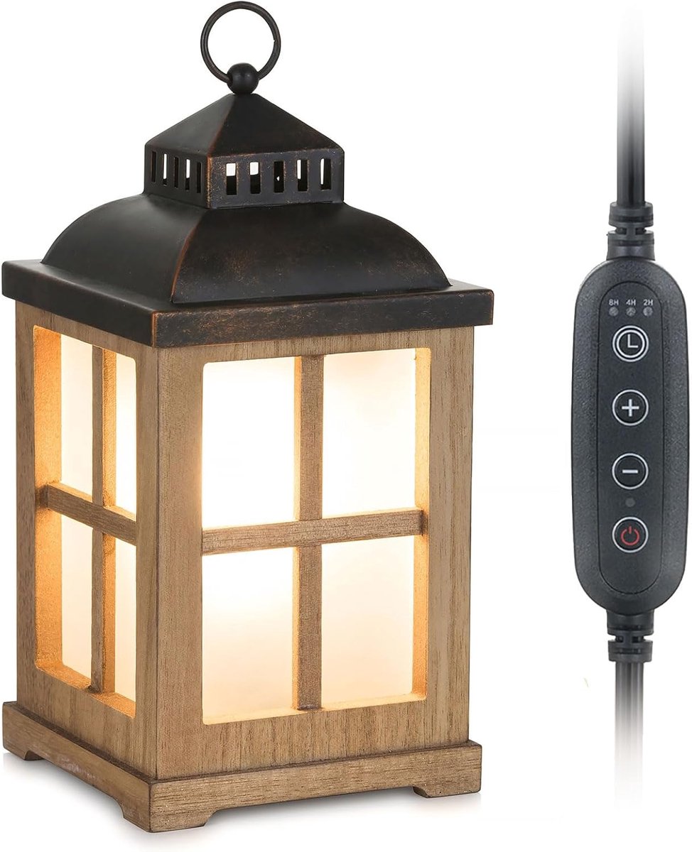 SnelShoppen - Staymoment Elektrische Geurlamp met Timer - Houten Kaarsenwarmer Tafellamp voor Etherische Oliën en Geurkaarsen - Decoratie voor Woning
