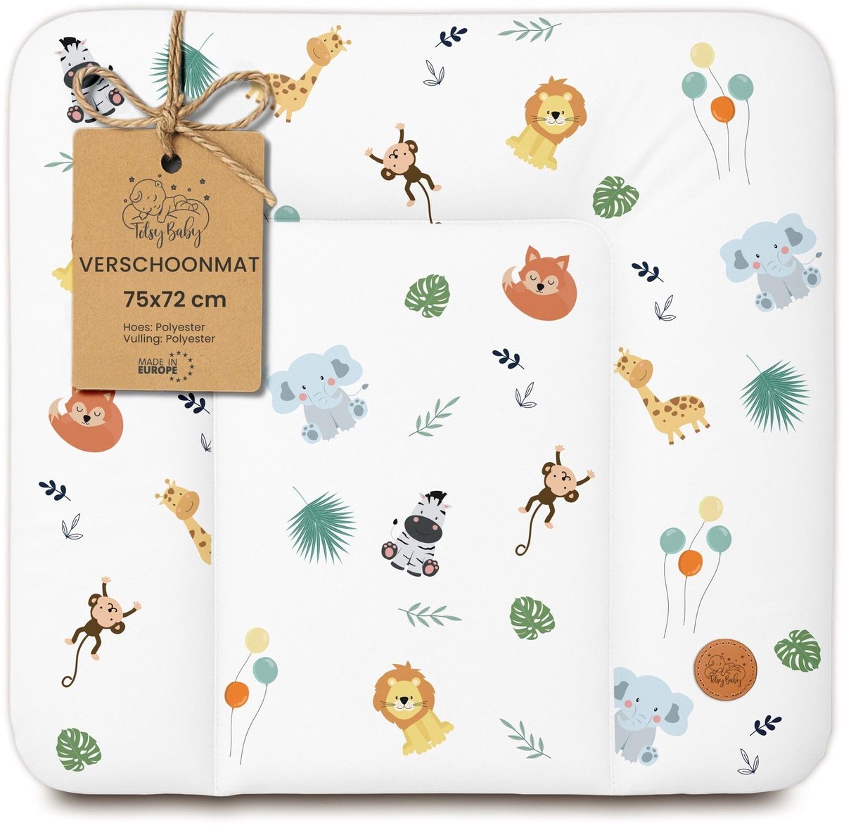 SnelShoppen - Verschoonmat Waterdicht Afwasbaar Baby 75x72 cm - Hygiënische Commode Mat Voor Verschoningselementen - Zacht, Makkelijk Schoon Te Maken,