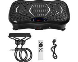 3D Trilplaat - Trilplaat voor oefeningen - Triltrainer - Fitness voor luie mensen - Fitnessapparatuur voor thuis - Vetverbrandingsapparaat - Taille- en vetverbrandingsmachine - LCD-touchscreen - Bluetooth - Zwart