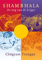 Boekomslag met de titel 'SHAMBHALA De weg van de krijger' en afbeeldingen van een feniks, draak, leeuw en tijger in vier kleuren.