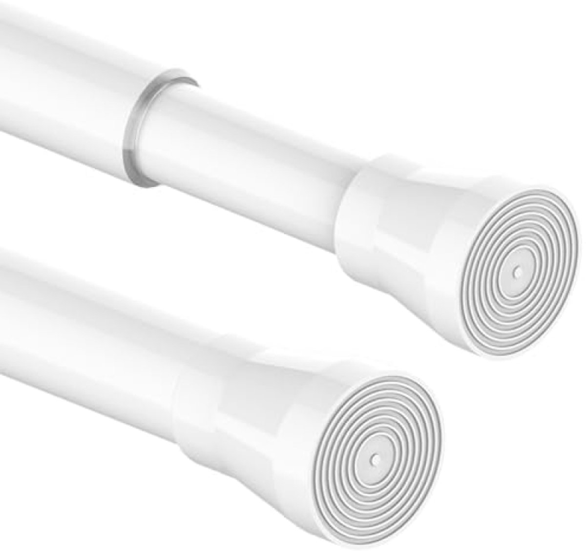 Huis Geluk Telescoop Douchegordijnstang zonder boren RVS Verstelbaar 85-180 cm Wit