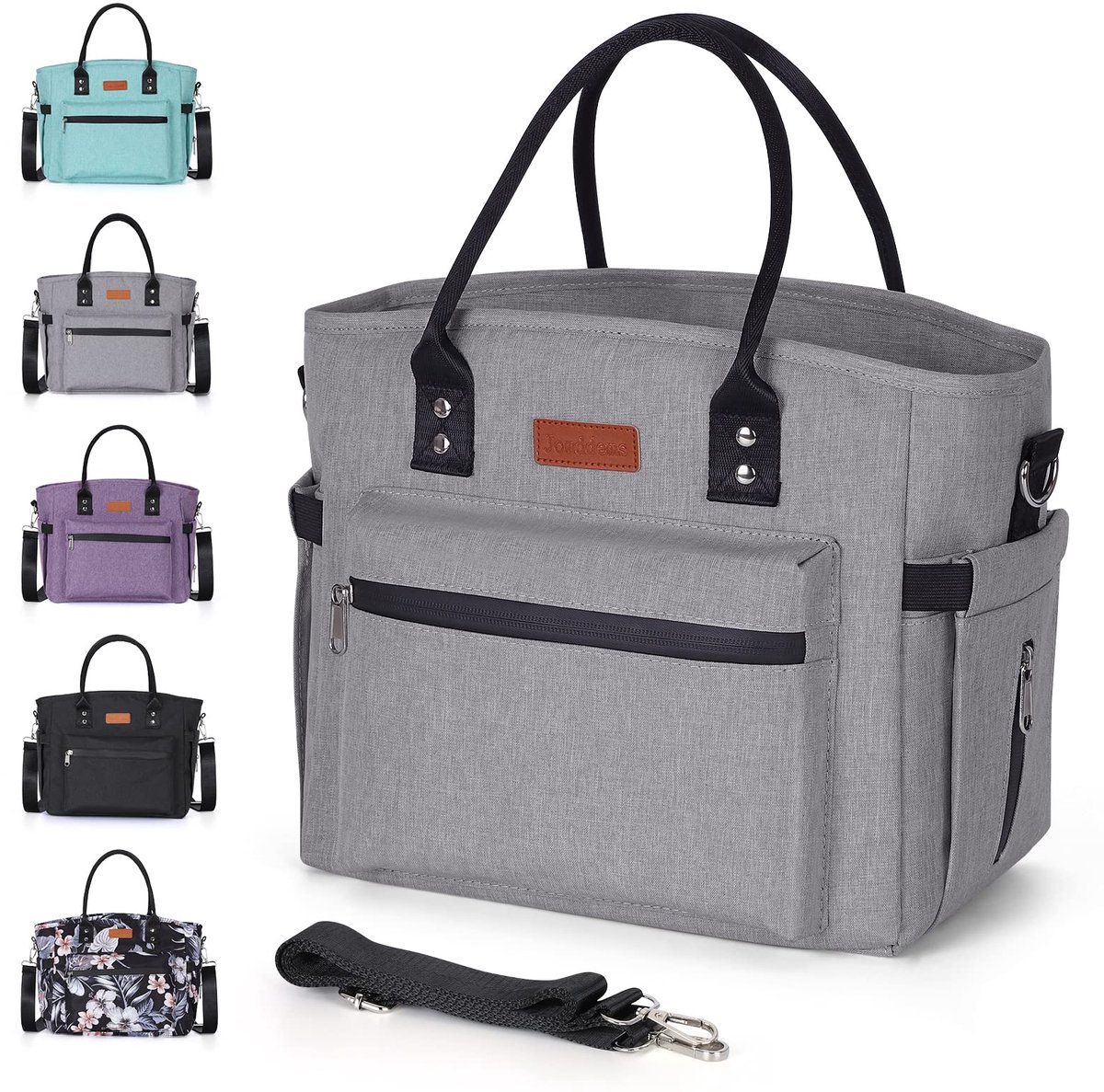 SnelShoppen - Geïsoleerde lunchtas voor dames en heren - Lekvrije koeltas - Thermische grote lunchtas met schouderriem - Herbruikbare lunchbox voor ka