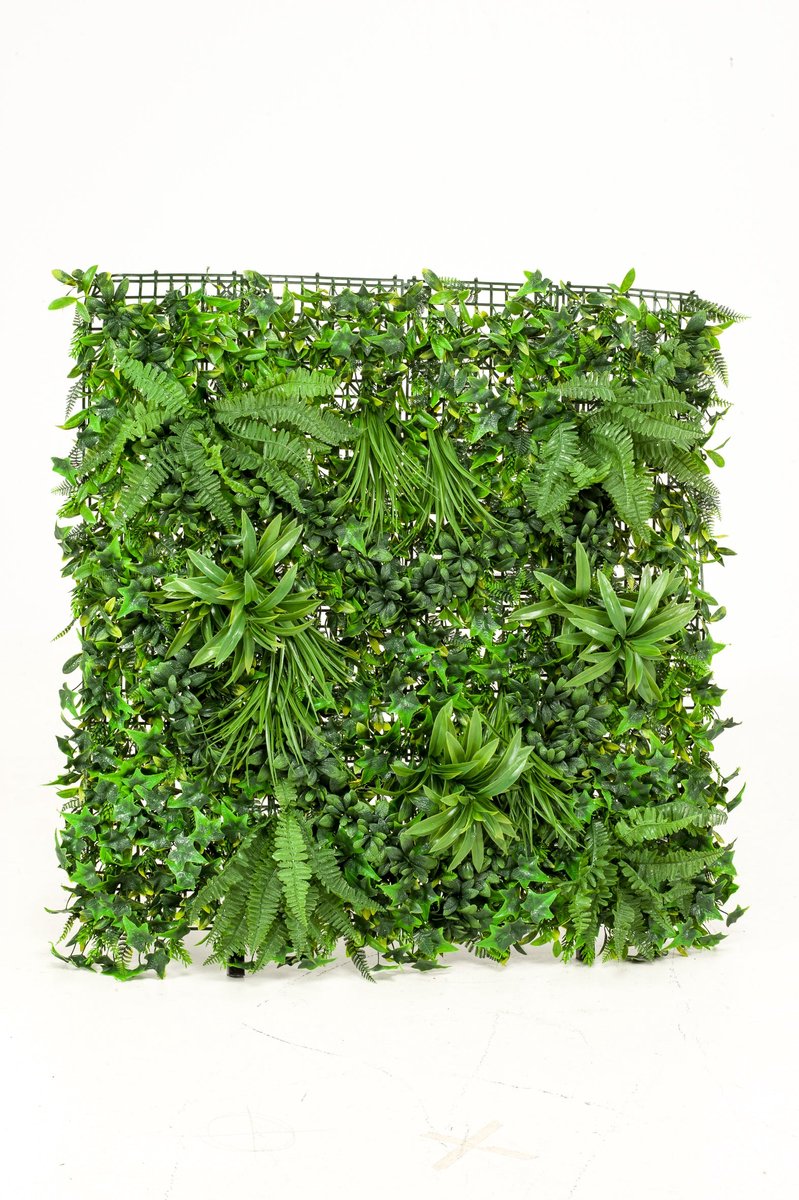 Emerald Kunst Plantenwand Living UV 100x100cm - Kunstplant voor binnen Groen