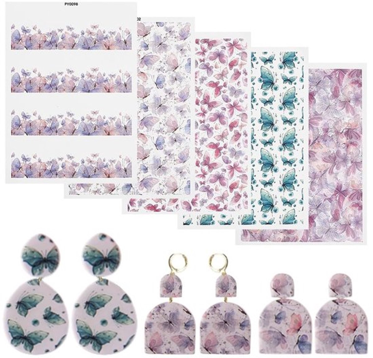 Transferpapier 5 Vellen - Overtrekpapier - Transferpapier voor Textiel - Transferpapier Donkere Kleding - Transferfolie - 9,4 x 13,7 cm - Decoratiepapier