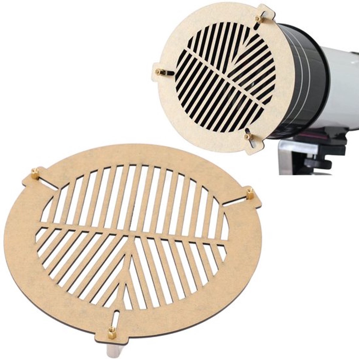 Bahtinov Masker Precieze Focusoplossing - Telescoop Accessoire - Aluminium/Brass Montage - Siliconen Bescherming - Nauwkeurige Scherpstelling - Focusmasker