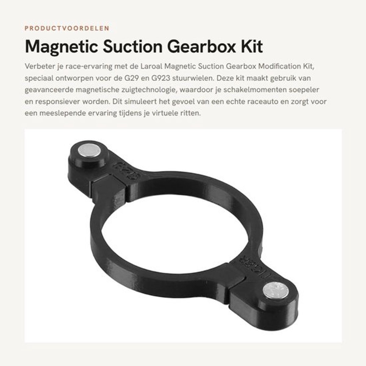 Gearbox Modificatie Kit - Magnetische Zuignap Technologie - Verbeterde Versnellingsbak - G29/G923 Stuurwiel Accessoires - Zwart - 158 mm breed
