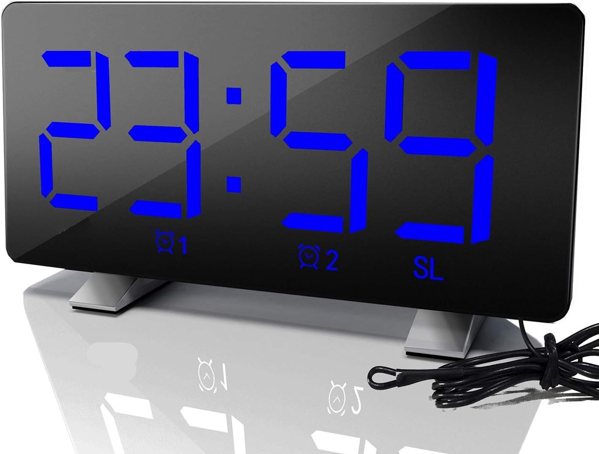 Digitale wekker met radio - 76,0 MHZ-108,0 MHZ - 2 alarminstellingen - USB-oplaadpoort voor gemak - ShopVlot