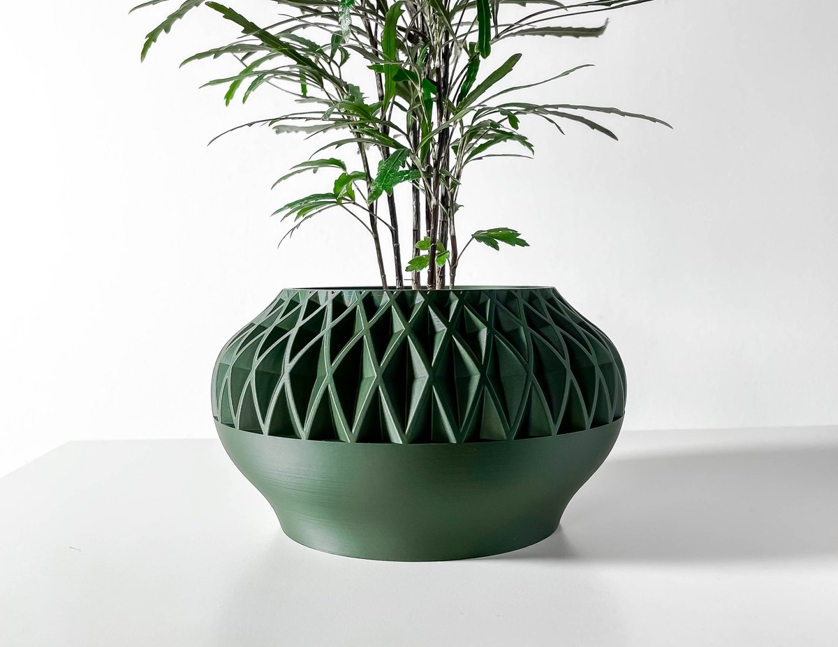 Skushy Ersos Bloempot - Moderne Designpot voor Kamerplanten - Sculpturale Plantenpot voor Woonkamer en Kantoor - Premium Woondecoratie