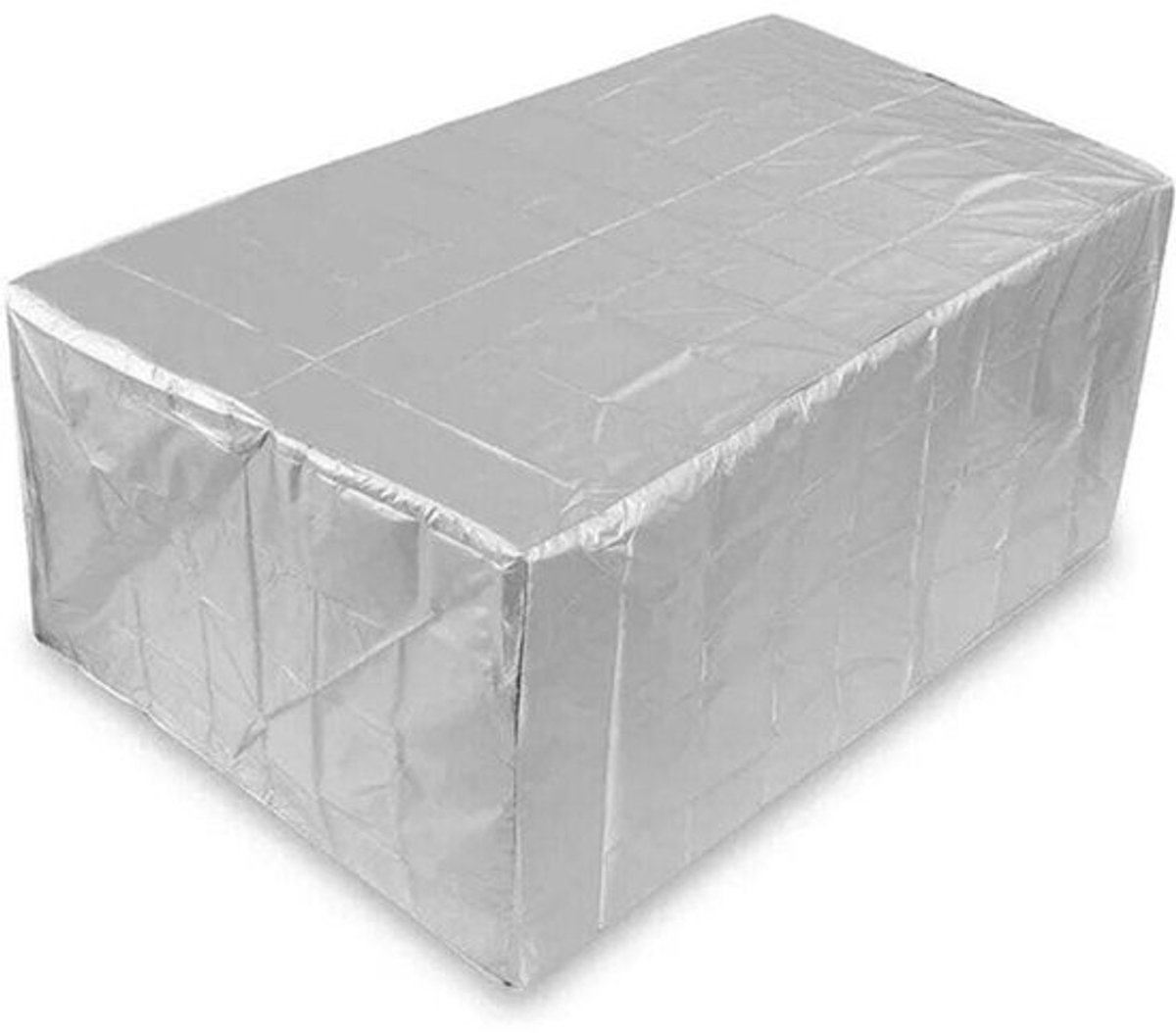 Winddichte hoes voor tuinmeubelen, waterdichte hoes van Oxford-stof voor tuinmeubelen, beschermhoes voor buitentafel, -stoel en -bank (zilver, 90x90x90 cm)