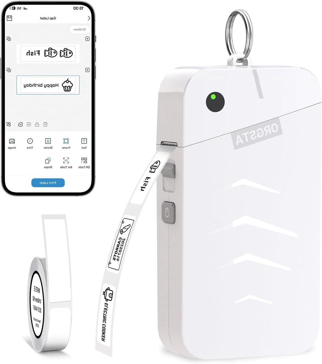 Label Printer - Sticker Maker - Organiseren Thuis - Draadloze Bluetooth - Compact Formaat - Wit