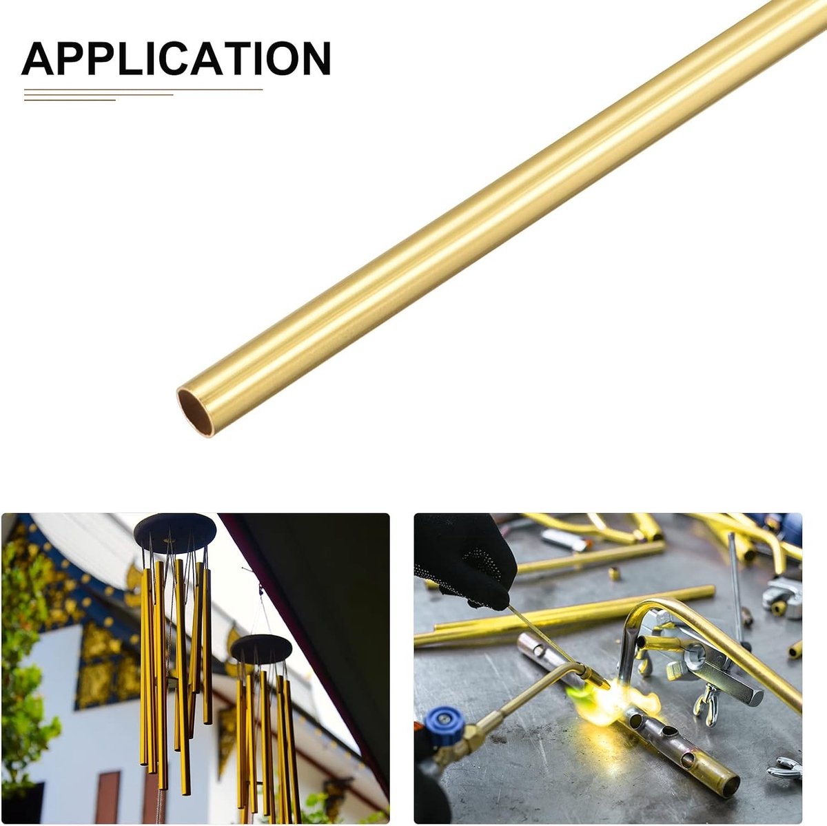 3.5mm x 0.2mm x 300mm Messing Buis - Geschikt voor Machine Apparatuur, Ambachten en Decoratieve Toepassingen - Ronde Metalen Hoses voor Diverse Projecten