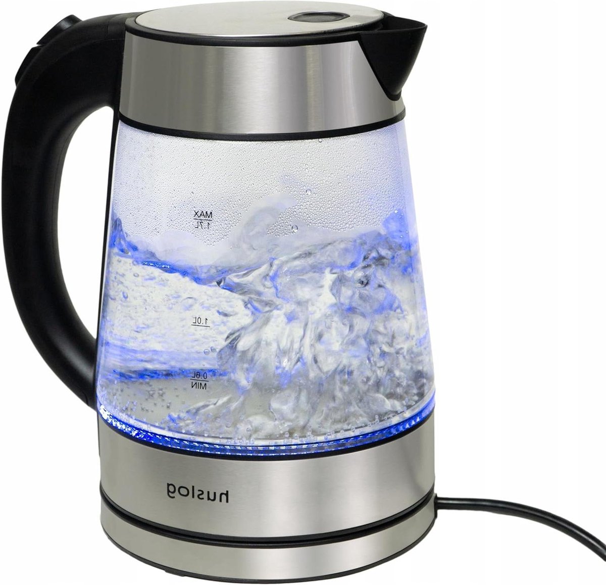 Elektrische Waterkoker - Glazen Ketel - Snel Water Koken - LED Verlichting - 1.7 Liter - Zilver